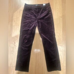 PAIGE Dark Purple Velvet Trousers